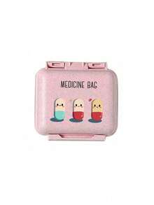Mini 6-Compartment Portable Pill Box, Medicine Storage Box, Travel Pill Box, Printed With "My Pill Box" And Pill Pattern, 6-Compartment Small Pill Box, Sealed Pill Packaging Storage Box, 6-Day Weekly Pill Storage Box, Travel Essential Pill Box, Daily Vitamin Pill Box, Pocket Pill Storage Box, Exquisite Storage Box, Home Essential, Travel Essential - Multicolor - View 15