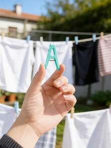 50 piezas de pinzas de plástico resistentes surtidas, aptas para baño, viaje, dormitorio, cocina, lavandería, colores aleatorios - Multicolor - Ver 3