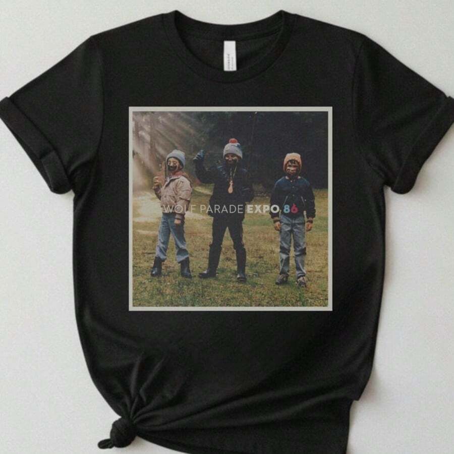 Wolf Parade T-Shirt_ Vintage 2000s Indie Rock Band Graphic Tee - 黑色 - 查看 1