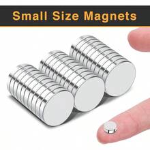 TRMAG 60Pcs 10x2mm Rare Earth Refrigerator Magnets, Small Neodymium Disc Fridge Magnets, Miniature Mini Multi - Use Round For Crafts, DIY, Whiteboard, Kitchen, Office - 10隻大熊+白色禮包 - 查看 6