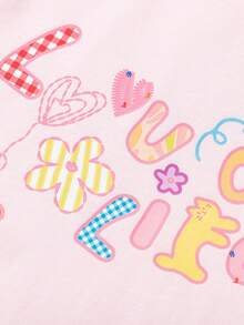 Balabala 2026 Girls' Short Sleeve T-Shirt, Quick-Dry Fabric, Sweet & Lightweight Summer Top - White Red - View 6