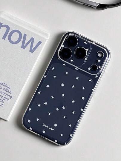Funda de teléfono transparente con estrellas brillantes, compatible con 17 Pro Max/16/15/14/13/12 Pro Max/11, funda protectora a prueba de golpes con diseño soñador y brillante de estilo coreano (el patrón de estrellas varía según el modelo)
