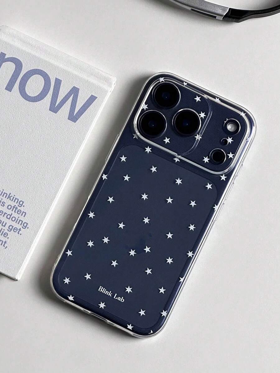 Funda de teléfono transparente con estrellas brillantes, compatible con 17 Pro Max/16/15/14/13/12 Pro Max/11, funda protectora a prueba de golpes con diseño soñador y brillante de estilo coreano (el patrón de estrellas varía según el modelo) - transparente - Ver 1