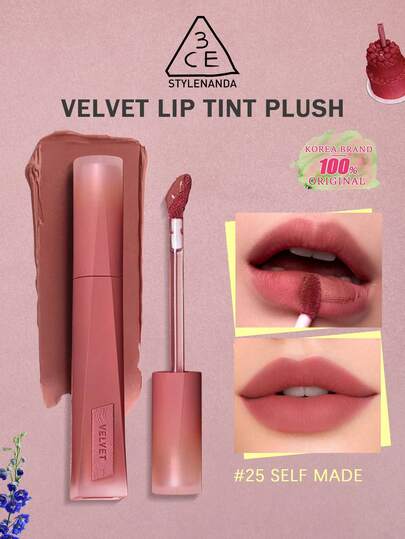 3CE Velvet High-Fashion Lip Tint, Soft Velvet Matte Texture, Highly Pigmented Long-Lasting Non-Drying, Comfortable Liquid Lipstick, Luxurious Lip Makeup. Korean Cosmetics | Korean Beauty