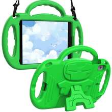 Kids Tablet High Protection Shock-Absorbing Handle Stand Shoulder Strap Protective Case - Green - View 2