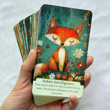 原创神谕卡牌，静谧伴侣，54张动物主题卡牌，个人解读与反思，卡牌游戏，12*7厘米，英文版 - 彩色 - 查看 4