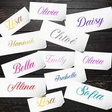 Customized Personalized UV Transfer Stickers, 5cm/8cm/13cm, Customized Name Label Stickers, Guest List Seat Cards, Bachelor Party Bride Birthday Stickers, Wedding Gifts, Customized Wedding Sticker Labels, Personalized Wedding Stickers, Wedding Name And Date Stickers - Multicolor - View 4
