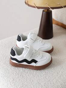 1 Pair Spring/Autumn New Kids Sports Shoes, Boys/Girls Toddler Casual Soft Bottom Sneakers - White - View 6