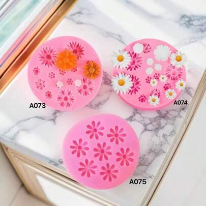 3D Small Chrysanthemum & Cherry Blossom Hollow Flower Silicone Mold, DIY Flower Resin Casting, Clay, Plaster Decorative Mold