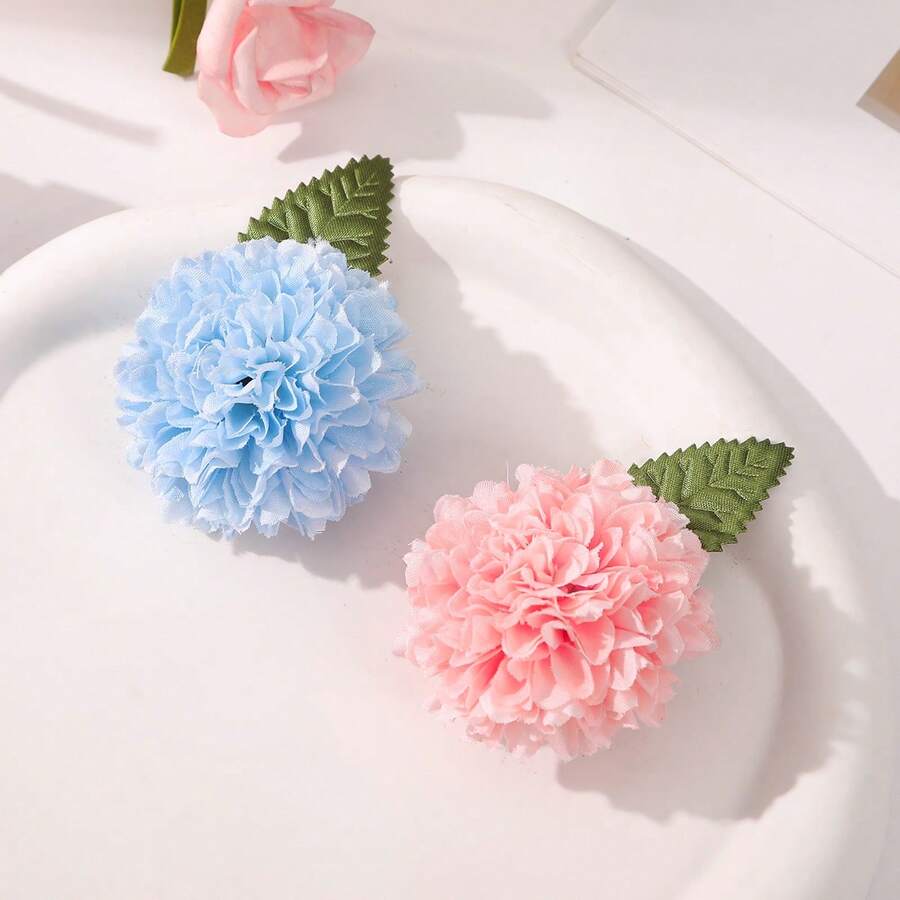 1pc Artificial Flower Hair Clip, Suitable For Travel, Vacation, And Casual Outfits, Claw Clips, Hair Slide - Multicolor - View 1