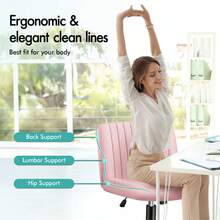 Home Office Chairs - Pink - View 4