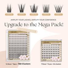 LASHVIEW 168pcs Cluster False Eyelashes, 8-16mm, DIY Eyelash Extension, Suitable For At-Home Single Lash Extension, 3D Quick & Soft Extension - Pink - View 4