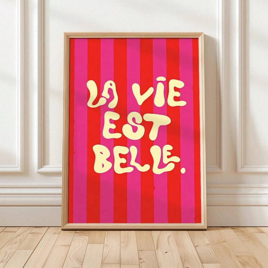 1 sztuka bezramowego płótna ściennego, nowoczesna dekoracyjna grafika, wiszący obraz tuszem z inspirującą frazą, odpowiedni do salonu, sypialni i domowego biura - Wielokolorowe - Zobacz 1