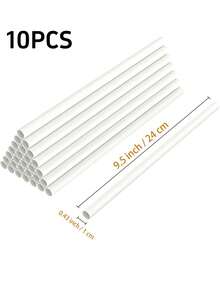 1/5/10pcs White Plastic Cake Dowel Rods, Hollow Cake Pillars, Round Wooden Sticks, Used For Multi-Tier Cake Building And Stacking - White - View 8