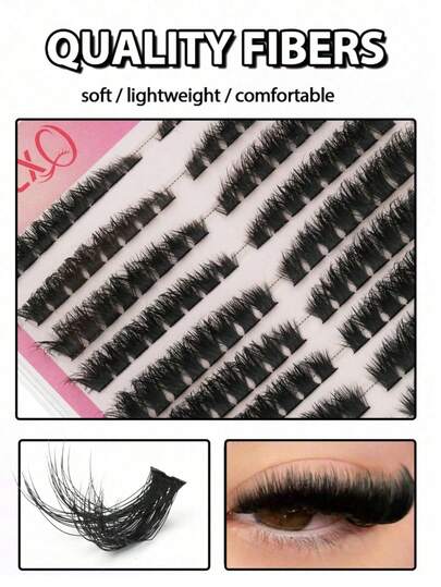 192 piezas de pestañas individuales con rizo D | Gruesas y completas, suaves y cómodas, crean un maquillaje de ojos dramático, iluminan los ojos, personalizables, extensión de pestañas, pestañas en racimo, extensión de pestañas, adecuadas para principiantes, uso diario, citas, discotecas, bares, fiestas, festivales, todas las estaciones