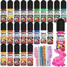 Pigmento de color de resina epoxi – Juego de tinte líquido de resina epoxi de 24 colores con 6 destellos, pigmento de resina alt - como en la foto - Ver 2