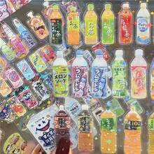 24Pcs Japanese Retro Early Style Snack Stickers Kawaii Scrapbook Journal Star Laser Flash Transparent Cut Film Decal DIY Deco - 24pcs - View 4