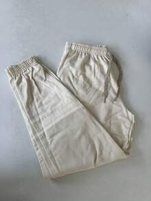 Men's Plus Size Jogger Sweatpants In Flannel Fabric With Pocket | Warm, Plus Size Men's Pants - Crema - Ver 6