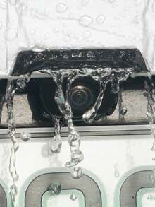 Silikon Rückfahrkamera Regenschutz, dick & breit, passend für Auto Rückfahrkamera, dreieckiges Design mit matter Oberfläche, wasserdichtes Zubehör, verbessert die Sichtbarkeit bei Regen, Regenschutz, Auto Regenabweiser, universelles Auto Zubehör - Einheitsgröße - Übersicht 1