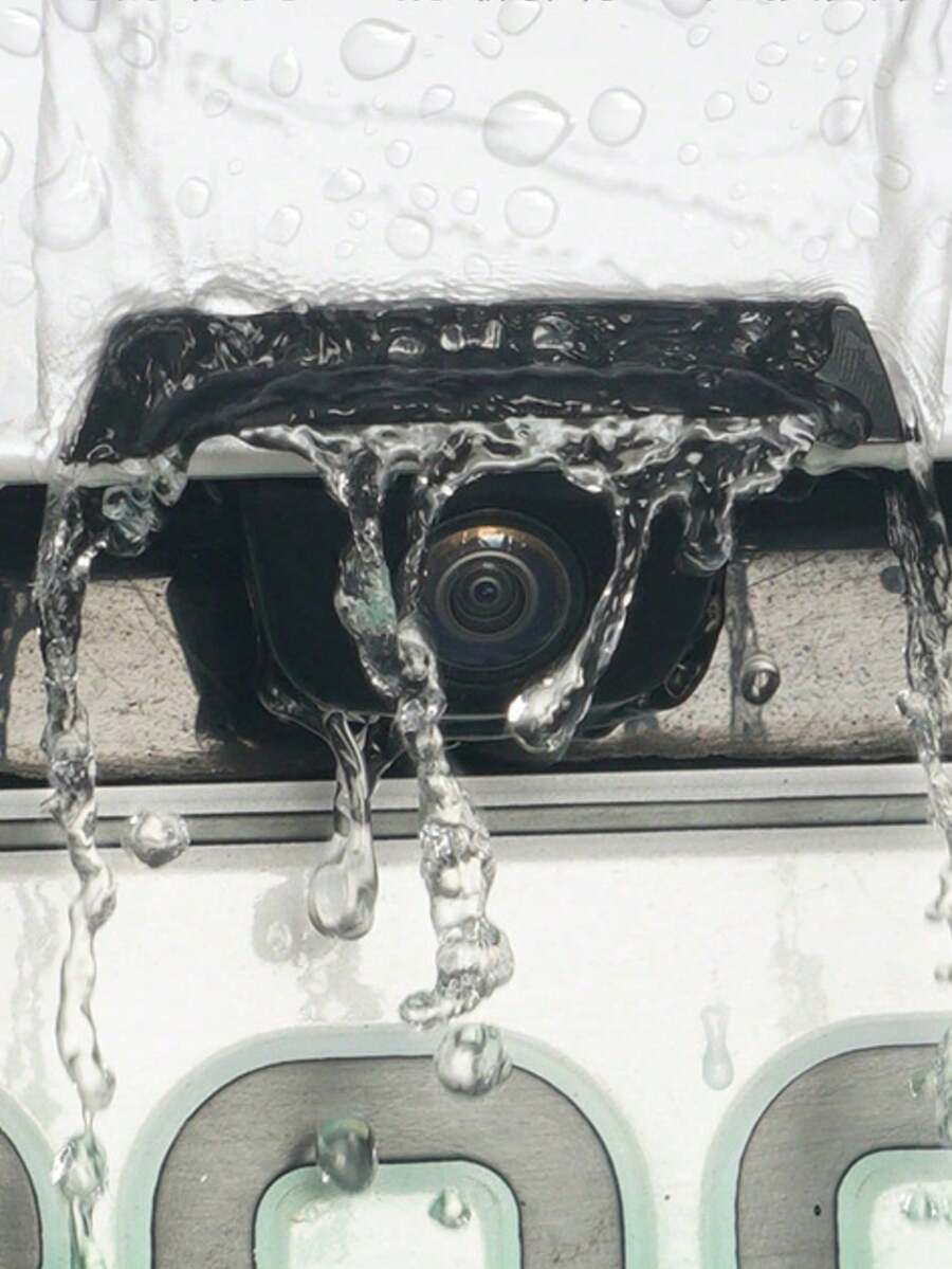 Silikon Rückfahrkamera Regenschutz, dick & breit, passend für Auto Rückfahrkamera, dreieckiges Design mit matter Oberfläche, wasserdichtes Zubehör, verbessert die Sichtbarkeit bei Regen, Regenschutz, Auto Regenabweiser, universelles Auto Zubehör - Einheitsgröße - Übersicht 1