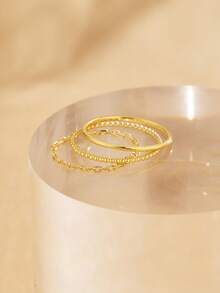 S925 Sterling Silver Stackable Rings For Women Non Tarnish Open Adjustable Thin Thumb Rings 18K Gold Plated Stacking Cubic Zirconia Knuckle Pinky Ring Set Dainty Statement Promise Wedding Band Ring - Gold - View 4