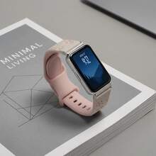 印花设计表带，兼容三星 Galaxy Fit 3 手表，硅胶材质，可雕刻图案，兼容三星 Galaxy Fit3，花卉腕带 - fit3 - 查看 8