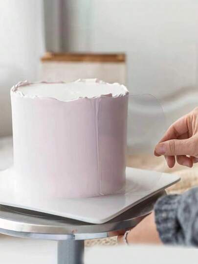 5/1pc Cake Spatula - Transparent Plastic Curved Soft Spatula, Suitable For Baking And Cake Making - Kitchen Gadgets And Accessories, Cake Soft Spatula, Semi-Circular Spatula, Butter Spatula, Tool For Smoothing Batter