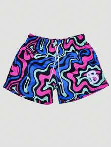These Digitally Printed Casual Sports Shorts, Featuring Fun Patterns, Are The Perfect Choice For Creating A Street Style Look. - 彩色 - 查看 1