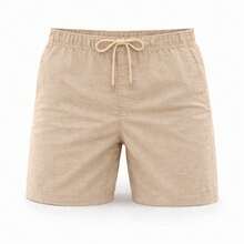 1 Summer Spring Spring / Summer / Autumn Spring / Summer Regular Fit Eyelet Drawstring Beach For Going Out Weekend Casual Holiday Father's Day Valentine's Day Christmas - Beige - View 3