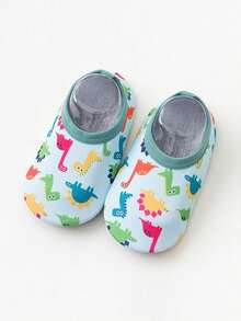 1 Pair Infant/Toddler Boys/Girls Swimming/Surfing Shoes, Cartoon Pool/Beach Water Shoes - Rose Red - View 9