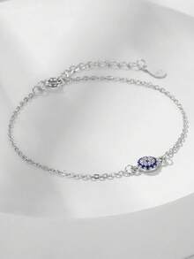 1件可调节925纯银邪眼手链，男女通用饰品 - RS0133 - 查看 5