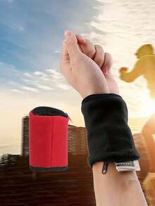 Multi-Functional Zipper Hidden Storage Breathable Sports Wrist Bag, Hidden Compartment, Running Cycling Arm Pouch, Portable Wristlet Wallet, Unisex Student Dorm Supplies, Travel Essential - Coin Purse - View 3