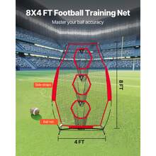 Accessoires de rugby - 8 x 4 Zoll, 3 Löcher, Rot - Voir 3
