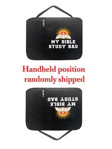 Bible Bag/Bible Cover Suitable,My Bible Study Bag Canvas Zipper Pouch Bag, Christian Pencil Case, Bible Journaling Pouch, Bible Verse Gifts, Christian Woman Aesthetic,Zippered & Pocketed Bible Holder With Internal Organization - Multicolor - View 6