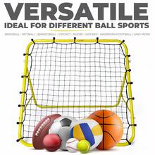 Football Master Premium Single Sided Sports Multi Skills Rebounder Training Aid Target Soccer Goal Kickback Adjustable Practise Goalkeeper Coaching Rebound Net - Yellow - View 10