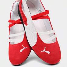 Puma Wmns Speedcat Ballet 'Metallic Silver'- 401581-01 | Modern Street Style, Comfortable All-Day - Red and White - View 4
