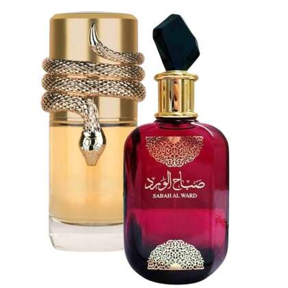 Kit 2 Perfumes Árabes Sabah Al Ward + Musamam Unissex Intenso - 100ml