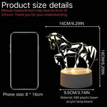 1 pieza Luz de noche de efecto visual 3D, lámpara de atmósfera creativa para escritorio y dormitorio, luz de noche decorativa, mini lámpara de regalo, accesorio de iluminación USB - Amarillo - Ver 8
