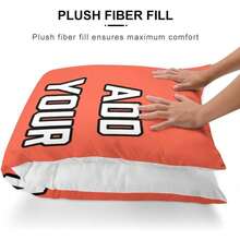 Personalized Long Body Pillow Design Your Own Name Text, Customizable Waterproof Pillow Cover Home, Anime, Memorial Gifts, Tomato, 20x54 - Tomato - View 3