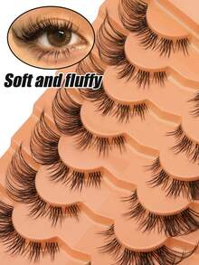 7 Pairs Of Naturally Extended Eyelashes Are Very Attractive, Lightweight And Reusable - Cat Eye Lashes - View 4