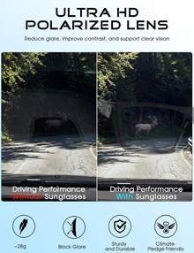¡RecomendadoATTCL - Lentes de sol polarizados deportivos para hombres y mujeres, para ciclismo, conducción, pesca, 100% protección contra los rayos ultravioleta¡Top de Temporada - 1124-Verde oscuro+Gris/Non Espejado - Ver 6