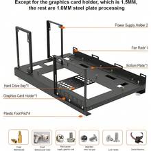 DIY Portable Test Bench Open Air PC Frame Fits X79 X99 Mobo ATX MATX ITX - Black - View 5