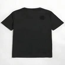 New Spring/Summer 2026 Fashion Short Sleeve T-Shirt, Made In Mexico, 200g. 100% Cotton. Local Daily Sports T-Shirt, 100% Breathable Cotton, 180g, With Fun Halloween And Day Of The Dead Themed Print. Versatile Fashion T-Shirt, Breathable Moisture-Wicking Fabric, Casual Cartoon Print Design, Suitable For Couples, Perfect For Layering Or Wearing Alone. Crew Neck, Versatile And Unisex. Suitable For Both Office And Casual Occasions. Individually Packaged. The Perfect Short Sleeve T-Shirt For Summer. - 黑色 - 查看 2