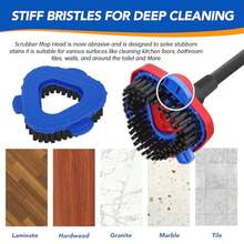 Spin Mop Scrub Brush Head Replacement For O Cedar RinseClean 2 Tank System O Ceda Scrub Brush Attachment 1 PC Oceda Scrubber Mop Head For Bathroom Kitchen Tile And Floor Cleaning - 藍色 - 查看 6