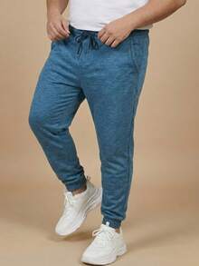 Men's Plus Size Jogger Sweatpants In Flannel Fabric With Pocket | Warm, Plus Size Men's Pants - KELUAR - View 2