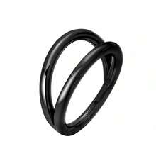 双环鼻中隔环鼻环耳骨环耳环鼻穿刺开口叠戴环鼻环 16G 8/10mm - 鼻環 - 查看 13