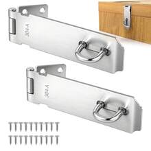 2X Überfalle Sicherheitsüberfalle Edelstahl Riegel Türriegel Vorhängeschloss - 2 Stück - Übersicht 10