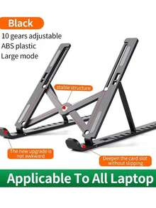 1pc Portable Adjustable Laptop Stand, New Model Notebook Holder Desk Mount With Phone Holder, Multi-Color Options. Suitable For Back To School Season, Work From Home Essentials. - Multicolor - View 7