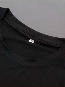 Men's Tank Top To Save You 100% Cotton Crew Neck Comfortable Streetwear Casual Summer Breathable Gym Fitness - 黑色 - 查看 3