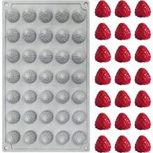 3D Raspberry Silicone Mold, 35-Cavity Non-Stick Raspberry Silicone Mold For Baking Chocolate, Fondant, Candy, Gummy, Jelly, Ice Cream, Mini Candle - Multicolor - View 9